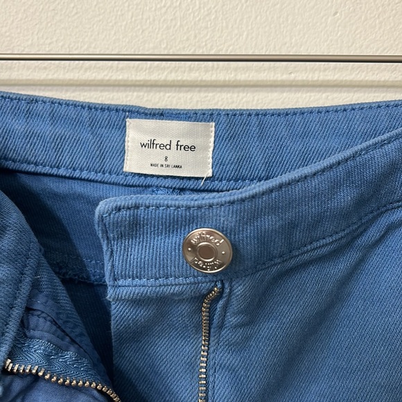 Wilfred Free Blue Twill Cotton Pant - Picture 2 of 4